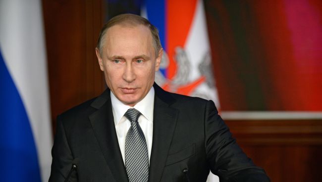 Президент России Владимир Путин выступает на расширенном заседании коллегии Министерства обороны РФ Президент России Владимир Путин выступает на расширенном заседании коллегии Министерства обороны РФ