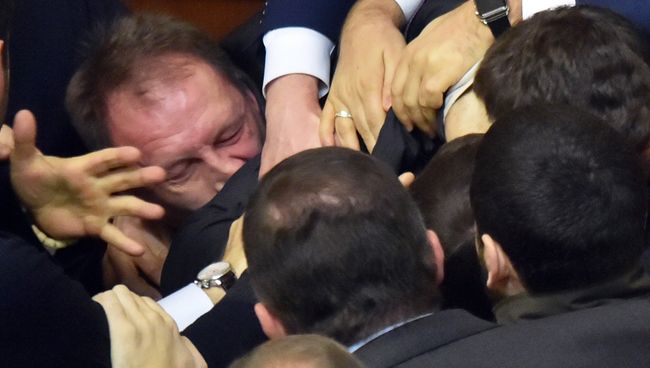 Драка на заседании Верховной Рады Украины
