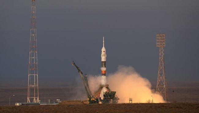 Старт космического корабля с космодрома Байконур. Архивное фото Старт космического корабля с космодрома Байконур. Архивное фото