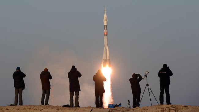 Старт космического корабля Союз ТМА-19М с космодрома Байконур. Архивное фото