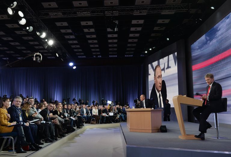 Одиннадцатая ежегодная большая пресс-конференция президента России Владимира Путина