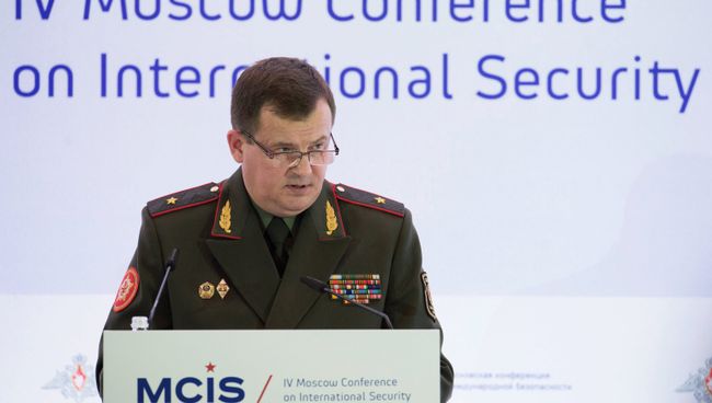 Министр обороны Республики Белоруссия генерал-майор Андрей Равков. Архивное фото