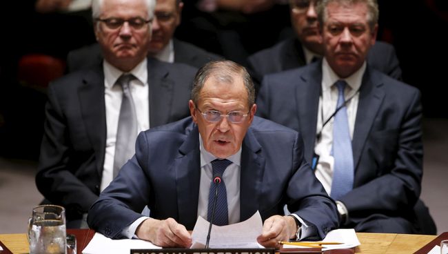 Глава МИД РФ Сергей Лавров на заседании Совбеза ООН по Сирии в Нью-Йорке Глава МИД РФ Сергей Лавров на заседании Совбеза ООН по Сирии в Нью-Йорке