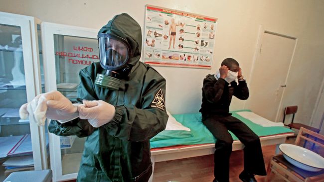 Сотрудники медицинской службы и во время тактико-специальных учений