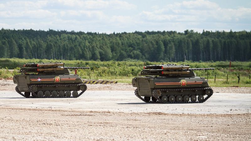 Боевой многофункциональный робототехнический комплекс Уран-9 Боевой многофункциональный робототехнический комплекс Уран-9 - РИА Новости, 1920, 14.08.2021