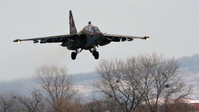 Российский штурмовик Су-25. Архивное фото Российский штурмовик Су-25. Архивное фото
