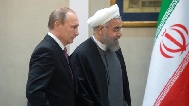 Президент России Владимир Путин и президент Исламской Республики Иран Хасан Роухани Президент России Владимир Путин и президент Исламской Республики Иран Хасан Роухани