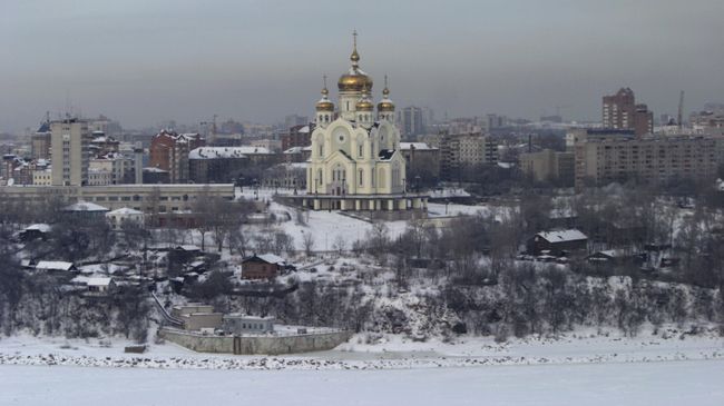 Вид Хабаровска. Архивное фото Вид Хабаровска. Архивное фото