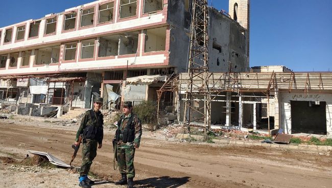Освобожденный от террористов ИГ город Шейх-Мискин в сирийской провинции Дераа Освобожденный от террористов ИГ город Шейх-Мискин в сирийской провинции Дераа