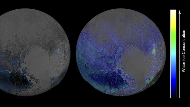 Залежи льда на Плутоне, снимок с зонда New Horizons Залежи льда на Плутоне, снимок с зонда New Horizons