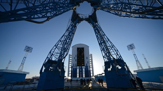 Стартовый комплекс космодрома Восточный в Амурской области. Архивное фото Стартовый комплекс космодрома Восточный в Амурской области. Архивное фото