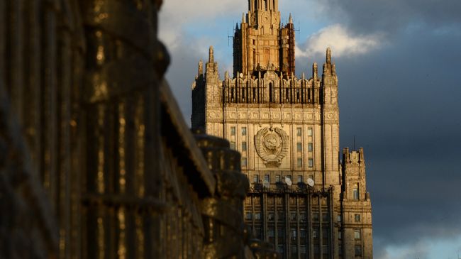 Вид на здание Министерства иностранных дел Российской Федерации. Архивное фото Вид на здание Министерства иностранных дел Российской Федерации. Архивное фото