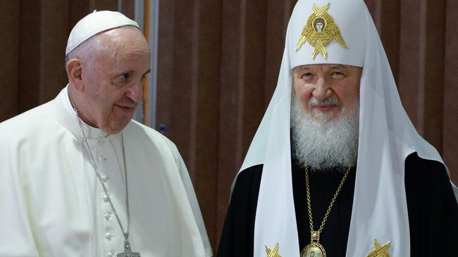 Встреча патриарха Московского и всея Руси Кирилла с папой Римским Франциском Встреча патриарха Московского и всея Руси Кирилла с папой Римским Франциском