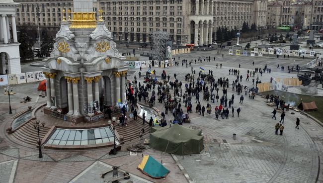 Протестующие на Майдане в Киеве. Февраль 2016 Протестующие на Майдане в Киеве. Февраль 2016