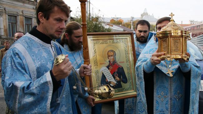 Мощи святого Федора Ушакова доставили в Крым