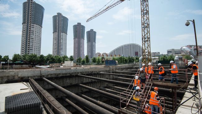 Строительная площадка станции Московского метрополитена Ходынское поле (ЦСКА). Архивное фото Строительная площадка станции Московского метрополитена Ходынское поле (ЦСКА). Архивное фото