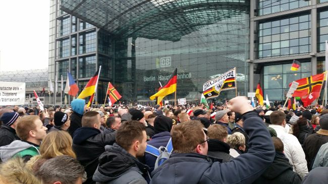 Митинг против политики Меркель в Берлине Митинг против политики Меркель в Берлине