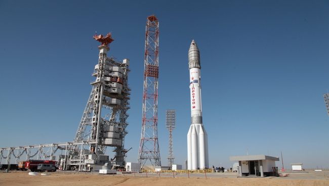 РКН Протон с космическим аппаратом миссии ExoMars - 2016 на космодроме Байконур. Архивное фото