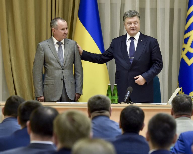 Президент Украины Петр Порошенко во время представления нового руководителя Службы безопасности Украины Василия Грицака