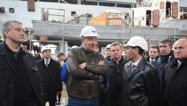 Д. Рогозин посетил завод Море в Феодосии