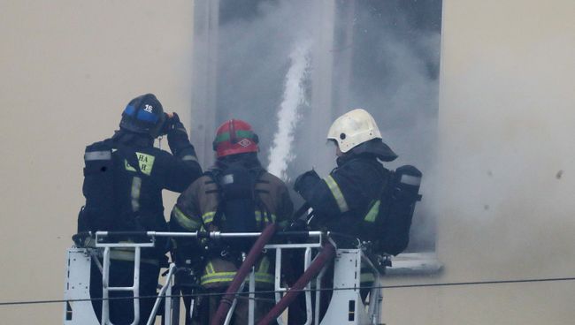 Пожар в здании Министерства обороны в Москве Пожар в здании Министерства обороны в Москве