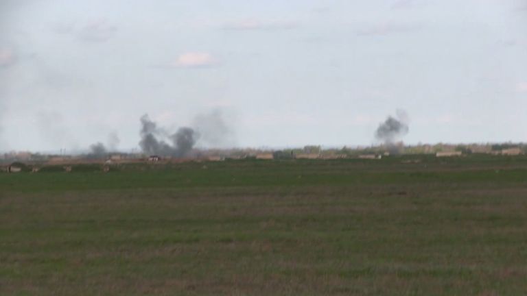 Последствия обстрелов в жилом секторе и на военной базе в Нагорном Карабахе