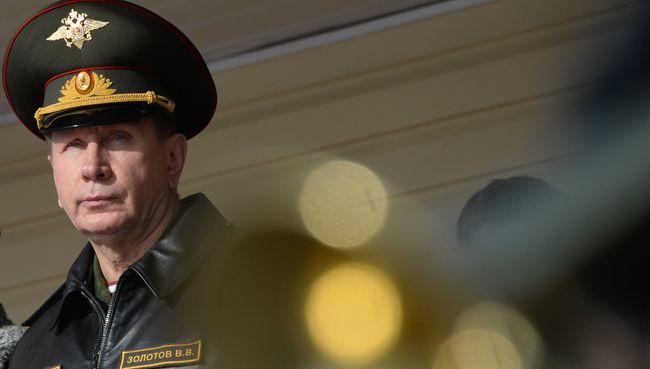 Главнокомандующий войсками национальной гвардии Российской Федерации Виктор Золотов. Архивное фото Главнокомандующий войсками национальной гвардии Российской Федерации Виктор Золотов. Архивное фото