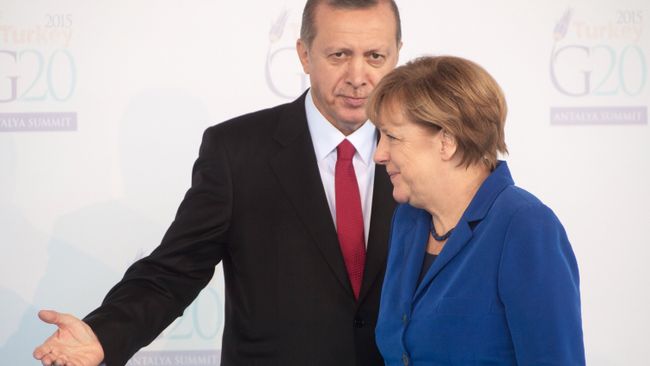 Президент Турции Тайип Эрдоган и федеральный канцлер Германии Ангела Меркель. Архивное фото