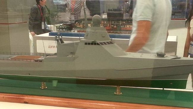Модель корабля проекта 22160 на выставке Армия 2015 Модель корабля проекта 22160 на выставке Армия 2015