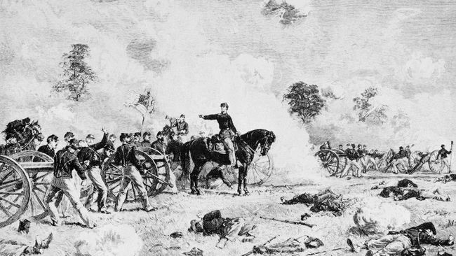 Битва при Геттисберге во время гражданской войны в США. 4 июля 1863 Битва при Геттисберге во время гражданской войны в США. 4 июля 1863
