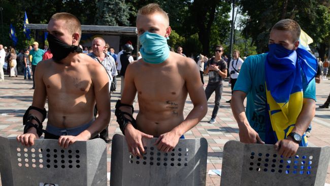 Участники протестных акций на Украине. Архивное фото Участники протестных акций на Украине. Архивное фото