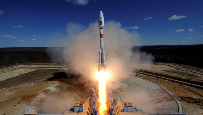 Старт ракеты-носителя Союз-2.1а. Архивное фото.