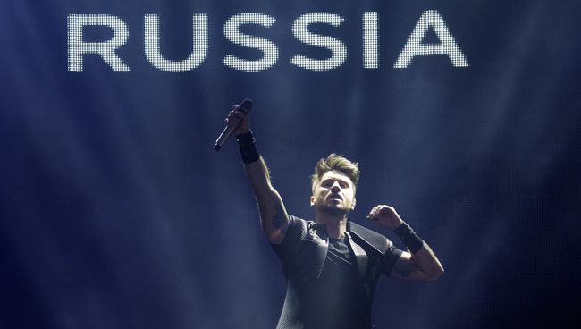 Сергей Лазарев выступает на Гала-концерте Евровидения-2016 Сергей Лазарев выступает на Гала-концерте Евровидения-2016