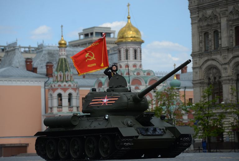 Генеральная репетиция военного парада в честь 71-й годовщины Победы в ВОВ