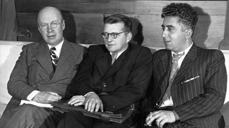 Сергей Прокофьев, Дмитрий Шостакович и Арам Хачатурян. 15.09.1945