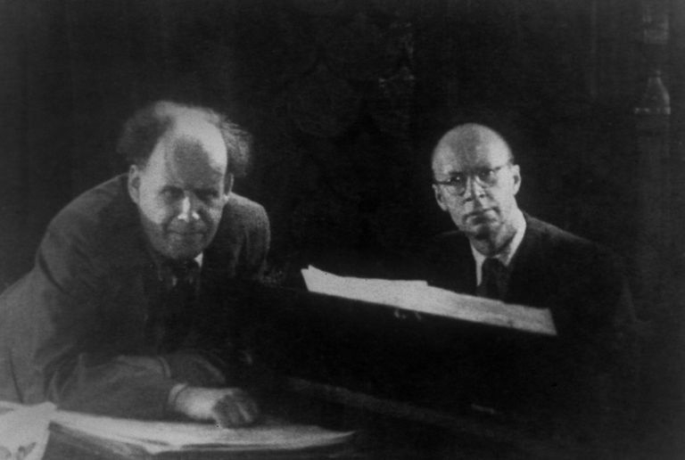 Кинорежиссер Сергей Михайлович Эйзенштейн и композитор Сергей Сергеевич Прокофьев, 1937 год Кинорежиссер Сергей Михайлович Эйзенштейн и композитор Сергей Сергеевич Прокофьев, 1937 год