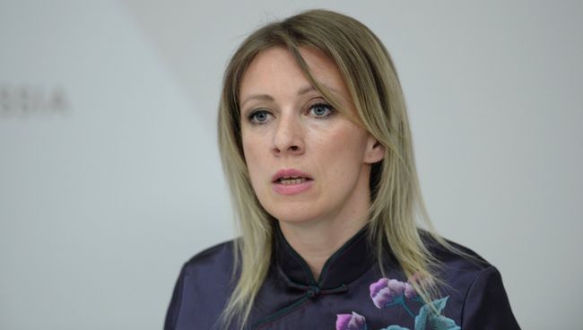 Директор департамента информации и печати министерства иностранных дел РФ Мария Захарова во время регулярного брифинга в Сочи Директор департамента информации и печати министерства иностранных дел РФ Мария Захарова во время регулярного брифинга в Сочи
