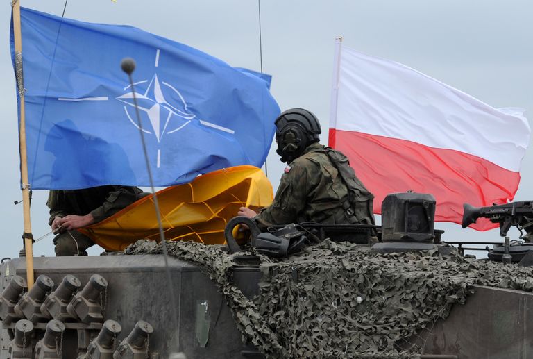 Польские военные во время совместных учений войск НАТО в Польше