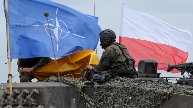 Польские военные во время совместных учений войск НАТО в Польше