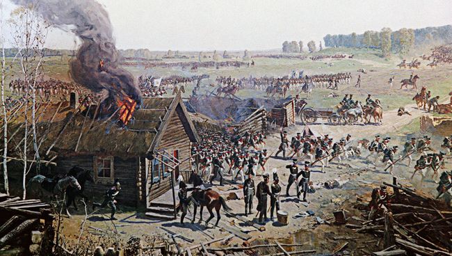 Фрагмент панорамы Бородинская битва. Художник Франц Рубо Фрагмент панорамы Бородинская битва. Художник Франц Рубо