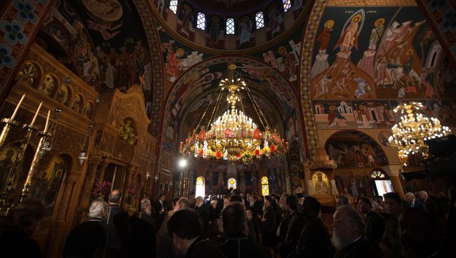 Предстоятели православных церквей, собравшиеся на Святой и Великий собор на Крите