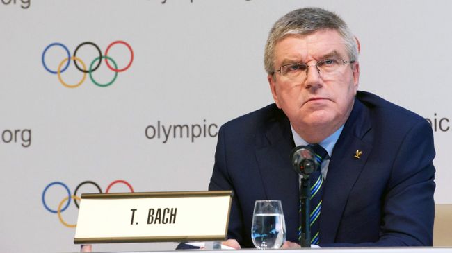Президент Международного олимпийского комитета Томас Бах на пресс-конференции по итогам специального заседания МОК в Лозанне