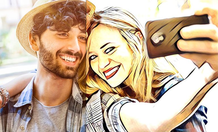 Фотография, обработанная в приложении Prisma