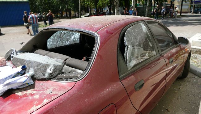 Взрыв на территории травматологического центра в Донецке Взрыв на территории травматологического центра в Донецке