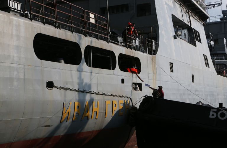Большой десантный корабль Иван Грен вышел в море на ходовые испытания Большой десантный корабль Иван Грен вышел в море на ходовые испытания