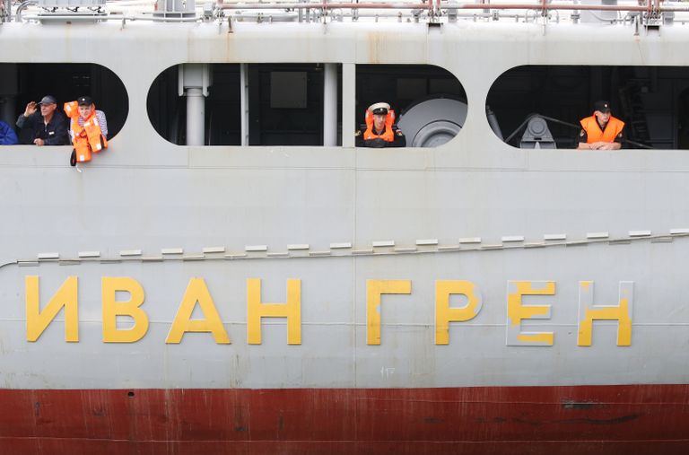 Большой десантный корабль Иван Грен вышел в море на ходовые испытания Большой десантный корабль Иван Грен вышел в море на ходовые испытания