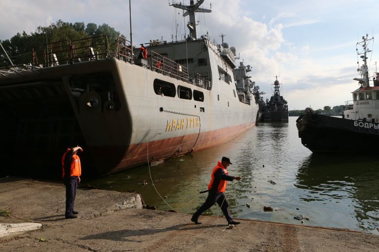 Большой десантный корабль Иван Грен вышел в море на ходовые испытания Большой десантный корабль Иван Грен вышел в море на ходовые испытания