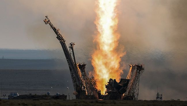 Старт ракеты-носителя Союз. Архивное фото Старт ракеты-носителя Союз. Архивное фото