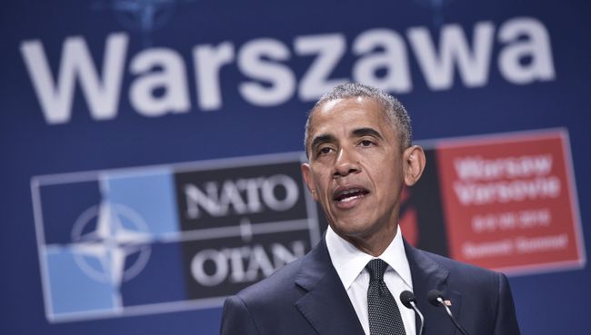 Президент США Барак Обама на самиите НАТО в Варшаве Президент США Барак Обама на самиите НАТО в Варшаве