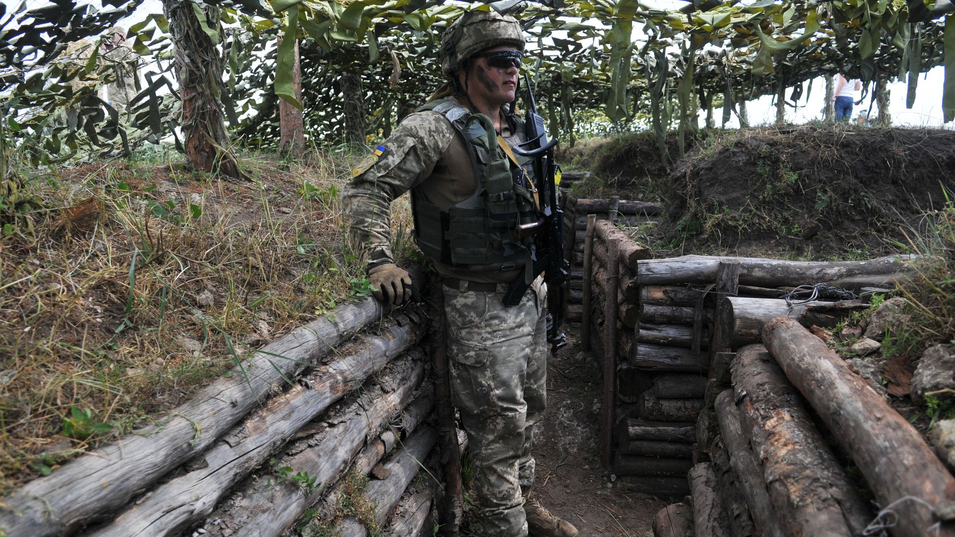 Украинский военный на международных учениях Украинский военный на международных учениях - РИА Новости, 1920, 10.06.2021